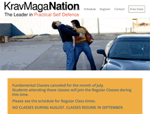 Tablet Screenshot of kravmaganation.com